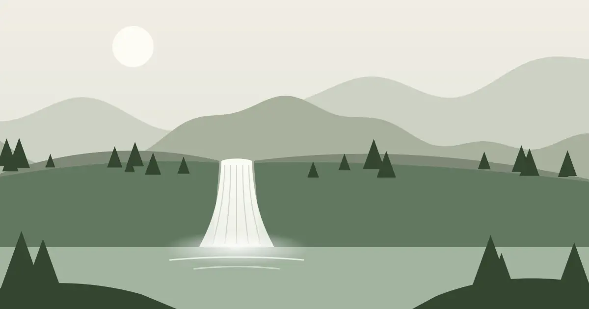 Illustrated featured image for Irvine Fall in Allen County, Kentucky