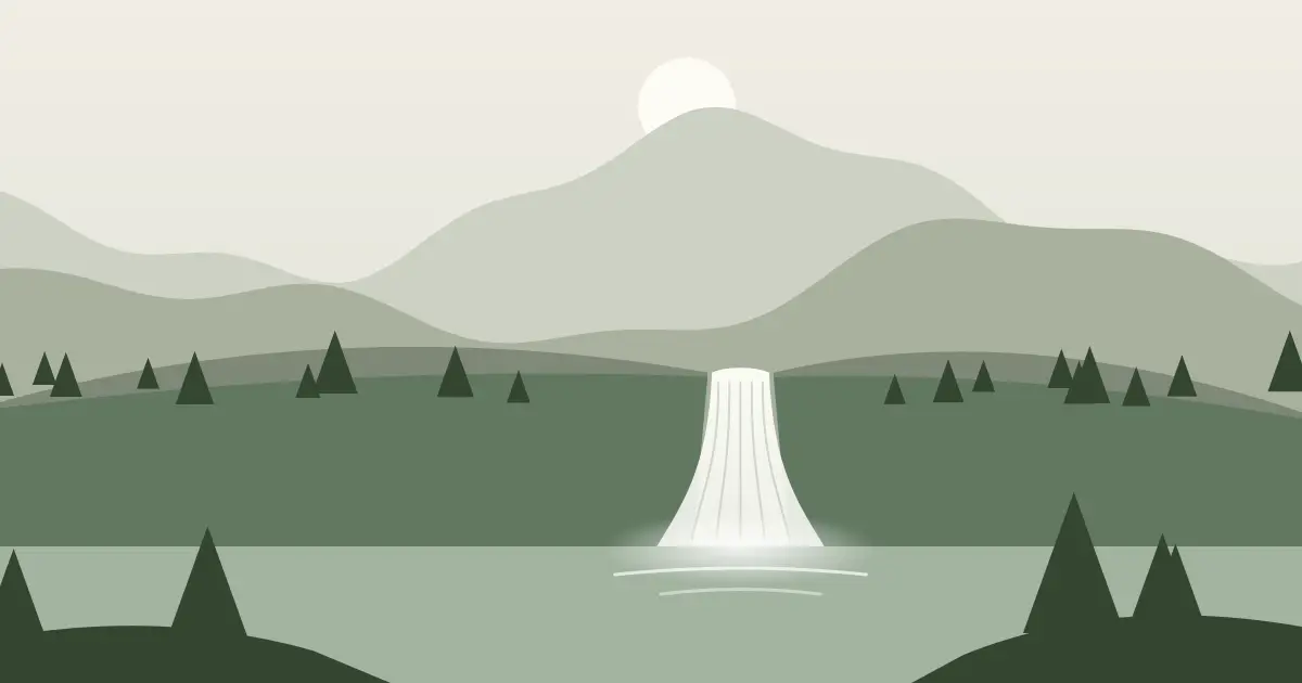 Illustrated featured image for Little Falls in Washington County, Maine