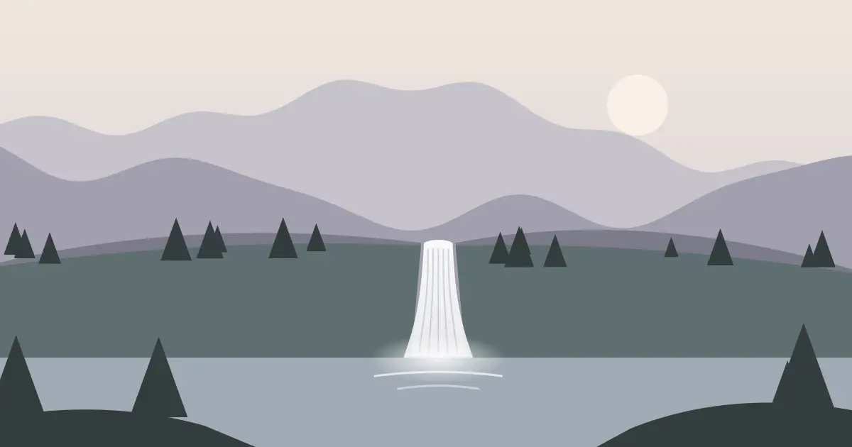Illustrated featured image for Little Falls in Washington County, Maine