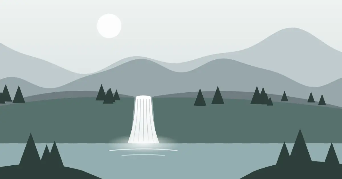 Illustrated featured image for Gordon Falls in Penobscot County, Maine