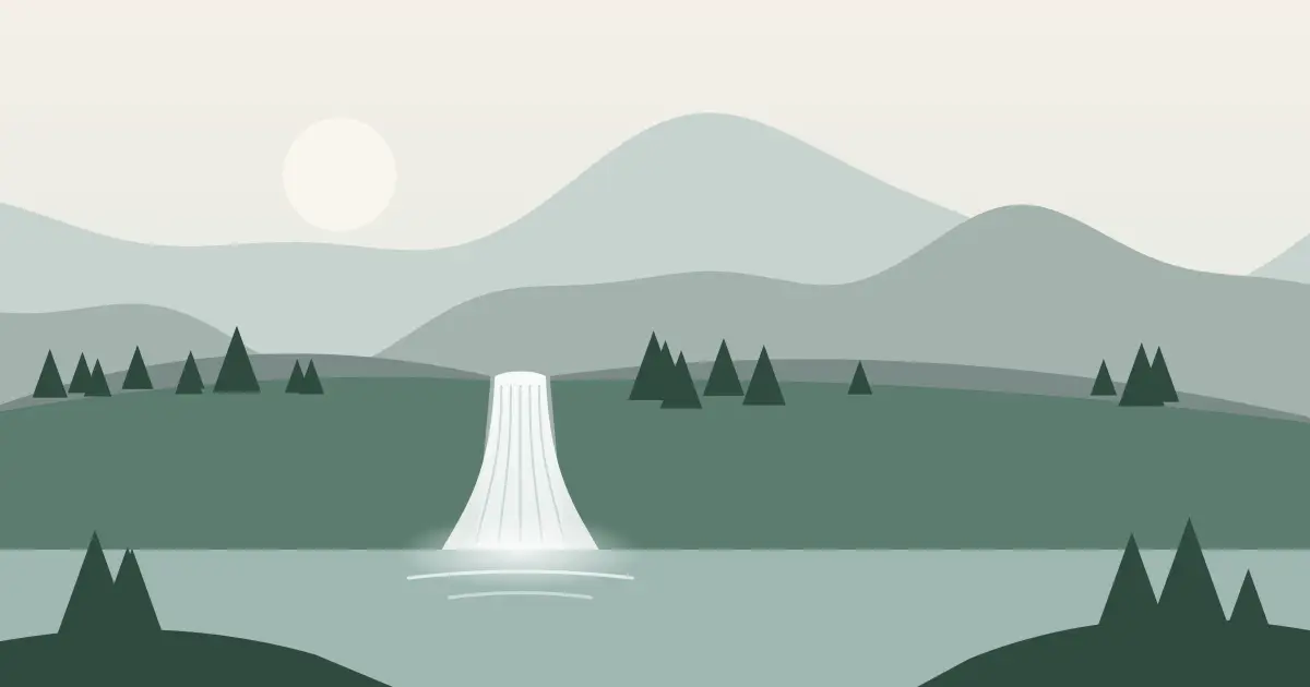 Illustrated featured image for Allagash Falls in Aroostook County, Maine