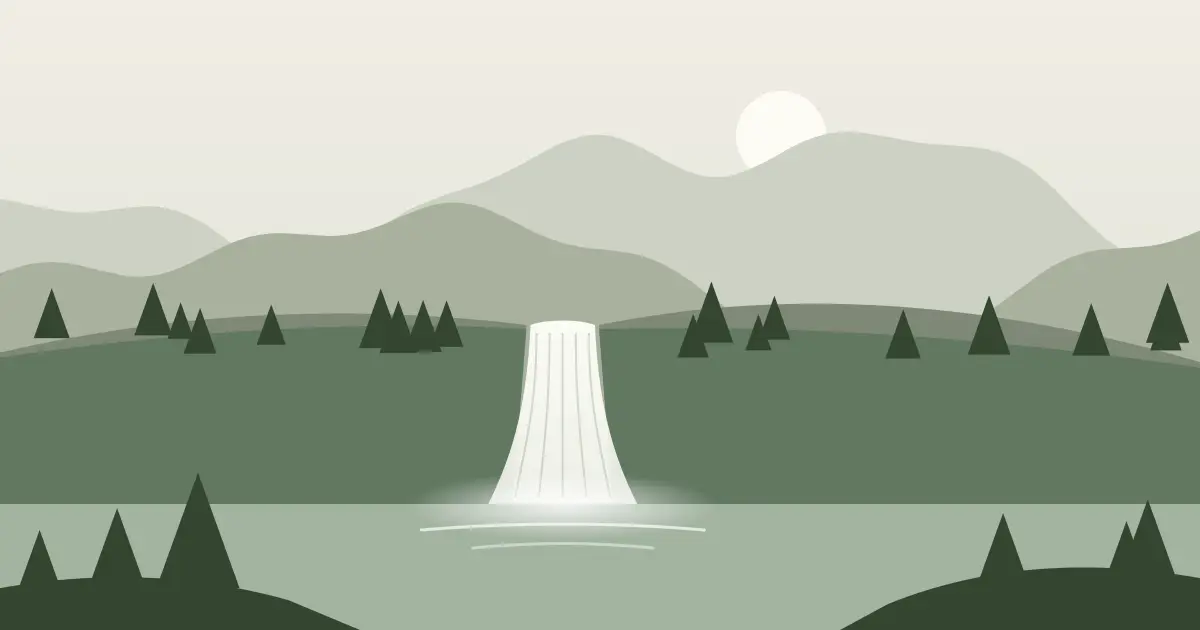 Illustrated featured image for Red River Falls in Aroostook County, Maine