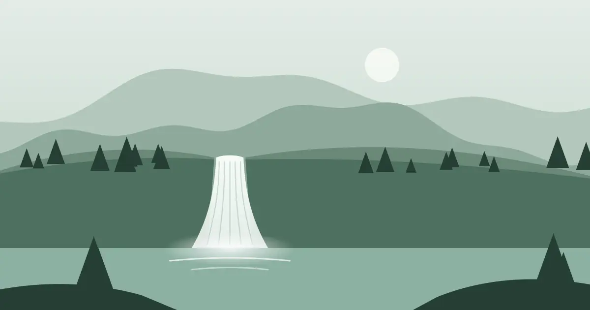 Illustrated featured image for Skew Falls in Aroostook County, Maine