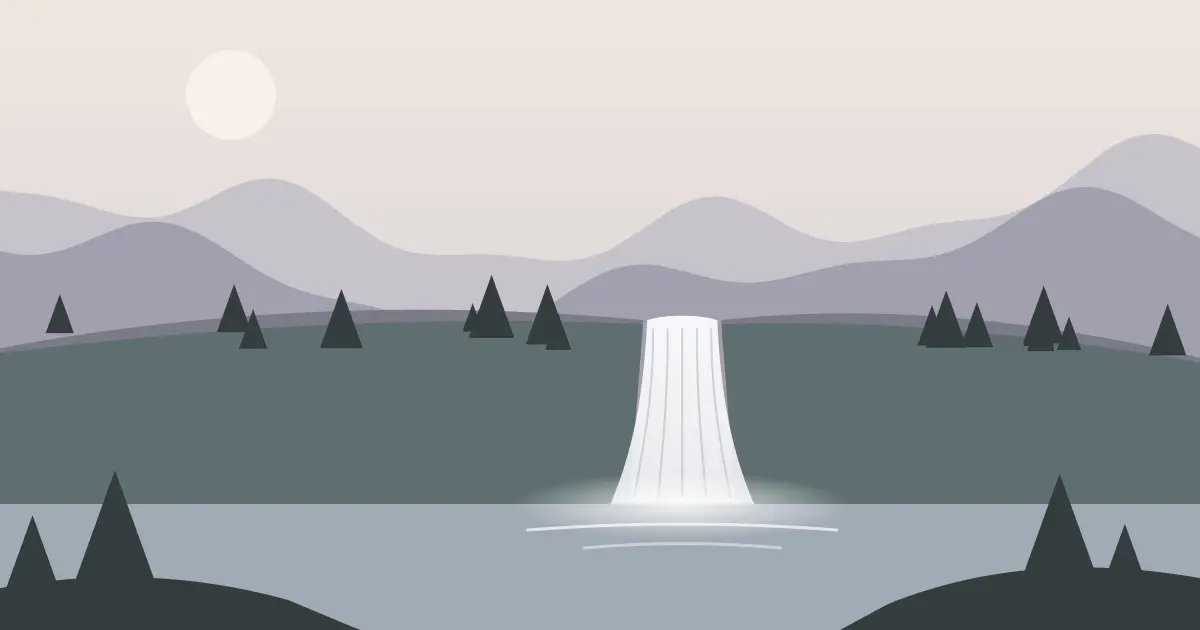 Illustrated featured image for Ledge Falls in Aroostook County, Maine