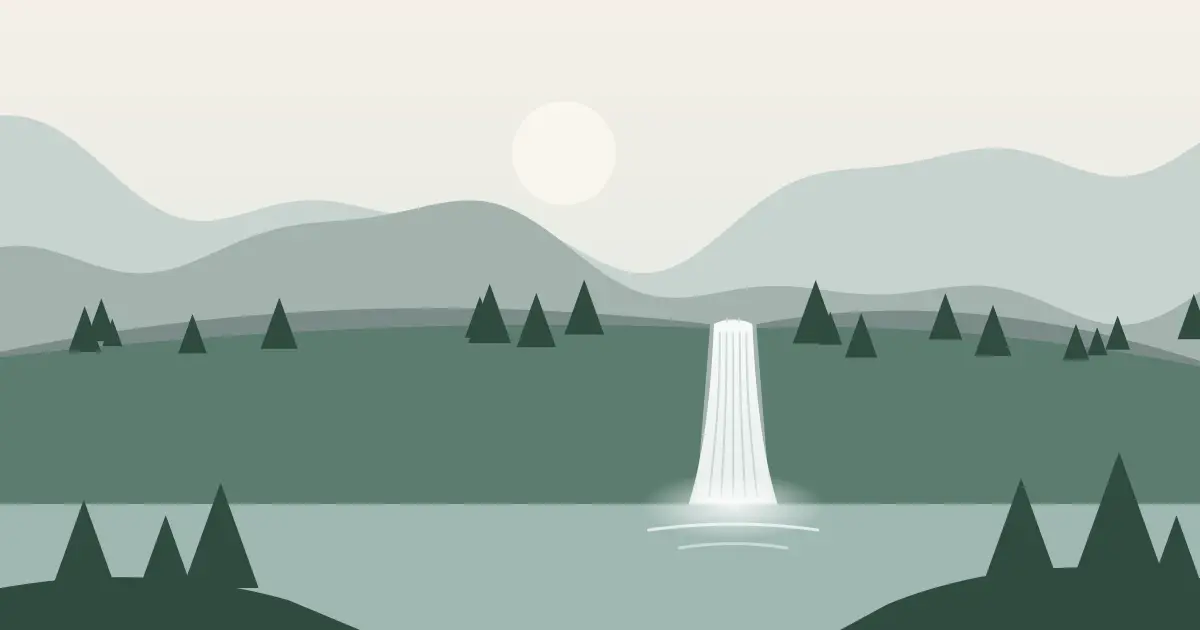 Illustrated featured image for Great Falls in Washington County, Maine