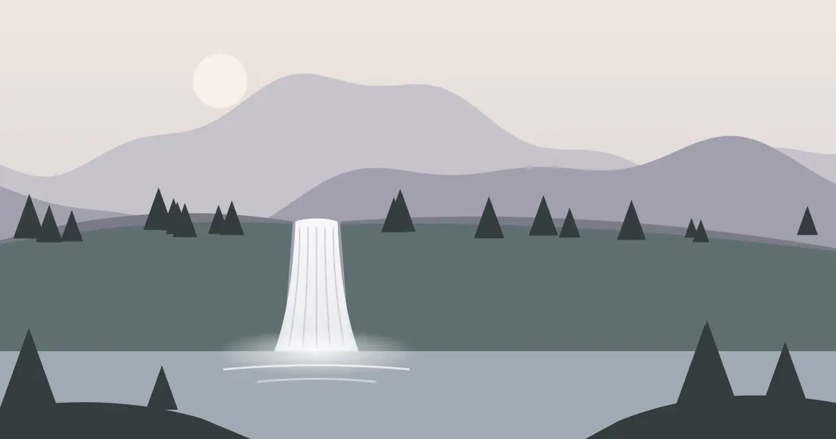 Illustrated featured image for Holmes Falls in Washington County, Maine