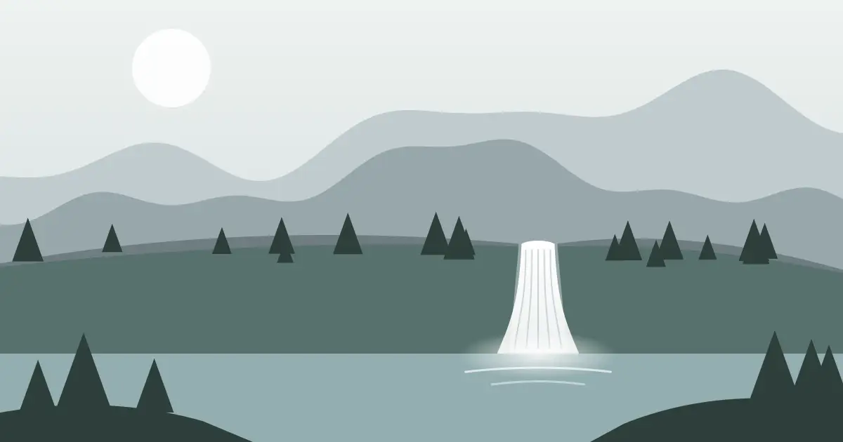 Illustrated featured image for Brunswick Falls in Topsham County, Maine