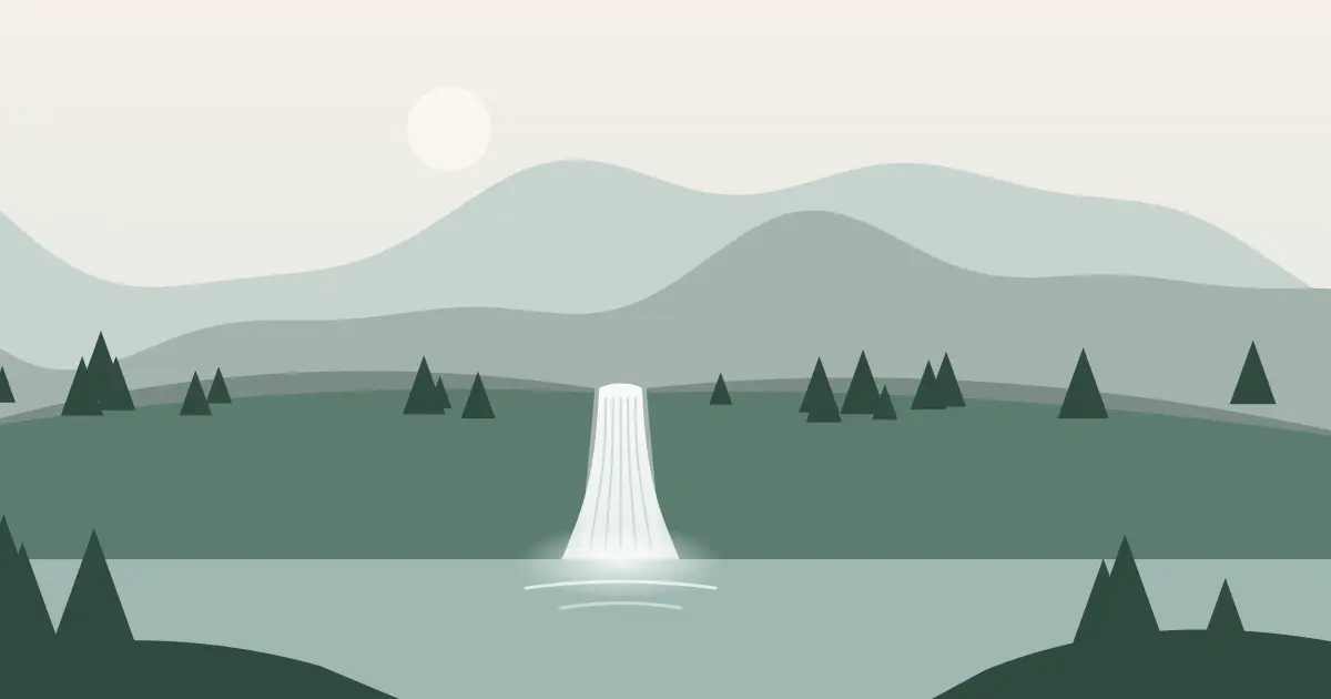 Illustrated featured image for Wiley Falls in Harford County, Maryland