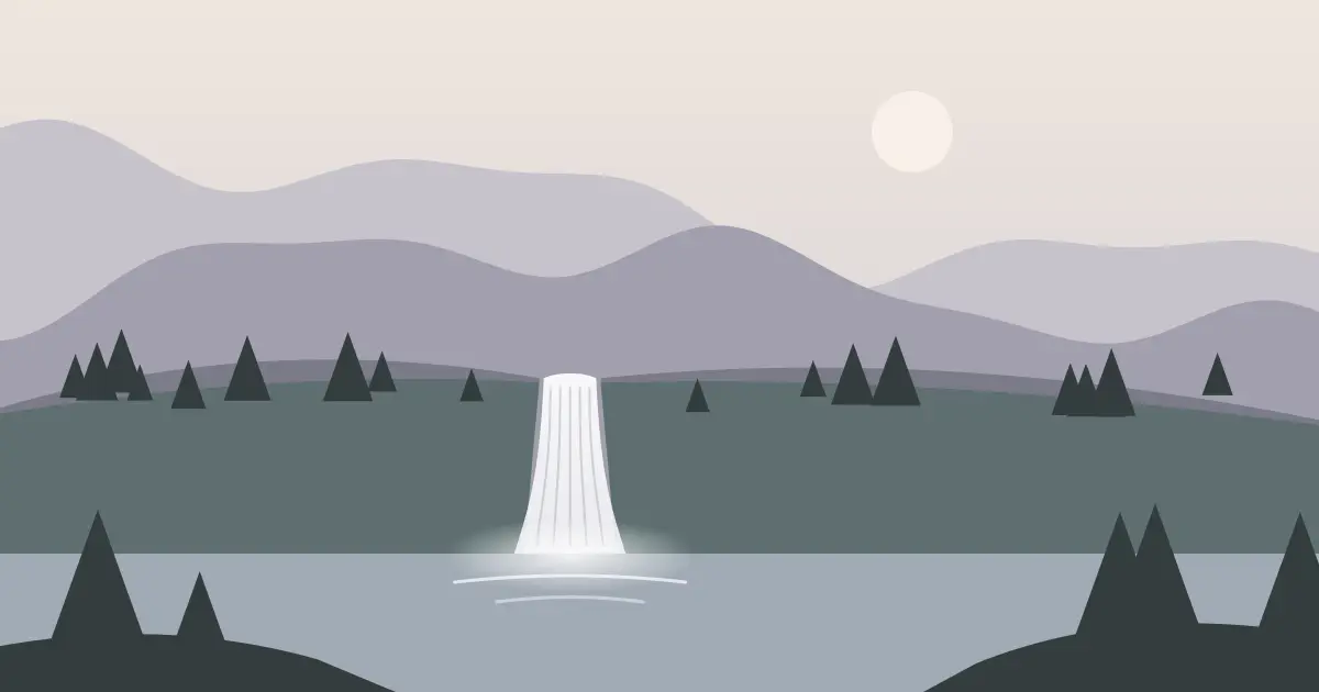 Illustrated featured image for Twin Island Rapids in Menominee County, Michigan