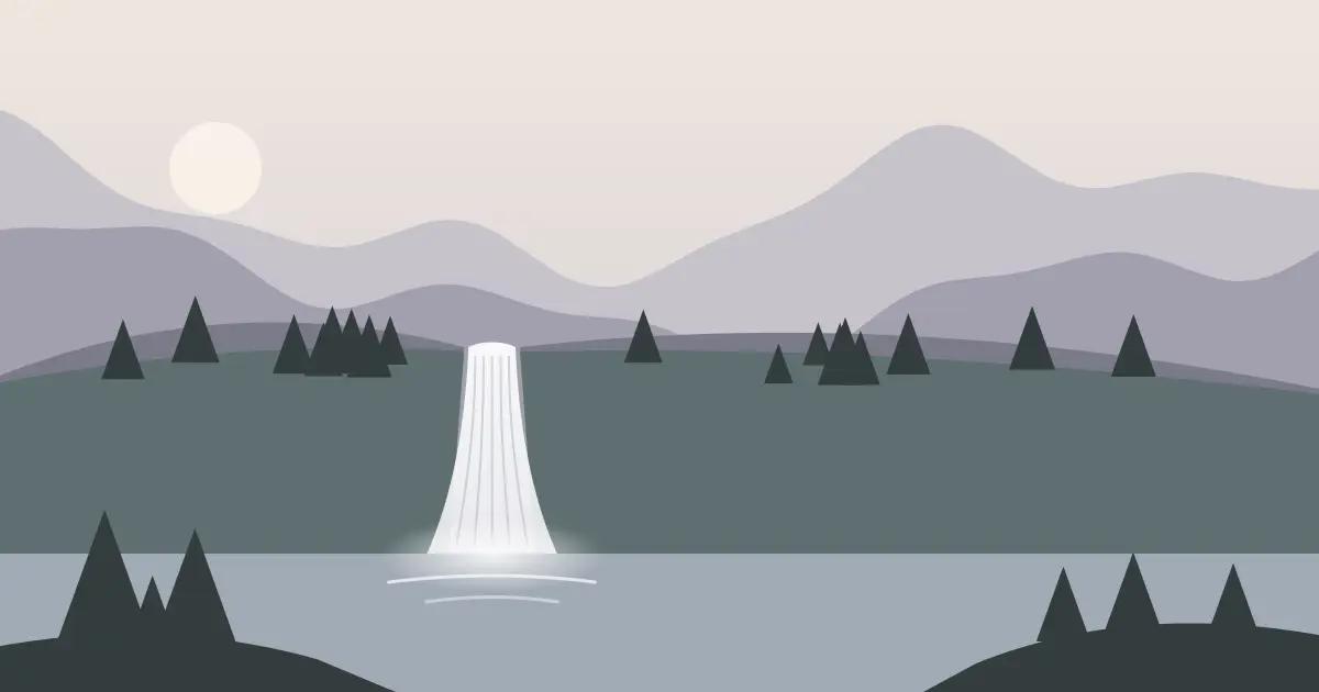 Illustrated featured image for Saganaga Falls in Cook County, Minnesota