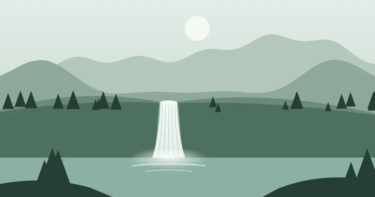 Illustrated featured image for Scutchalo Falls in Copiah County, Mississippi