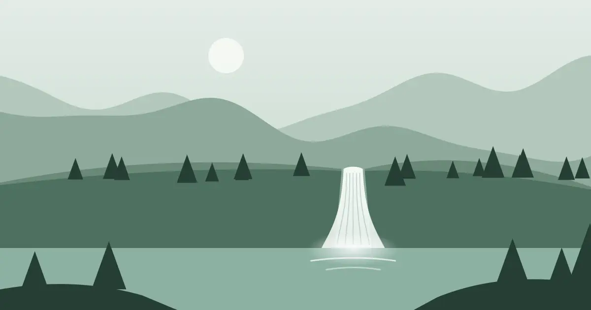 Illustrated featured image for Pinkham Falls in Lincoln County, Montana