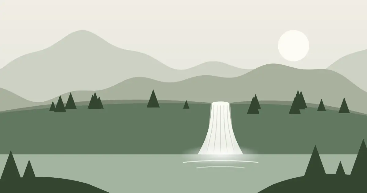 Illustrated featured image for Canyon Falls in Ravalli County, Montana
