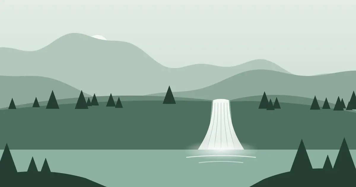 Illustrated featured image for Paradise Falls in Lewis and Clark County, Montana