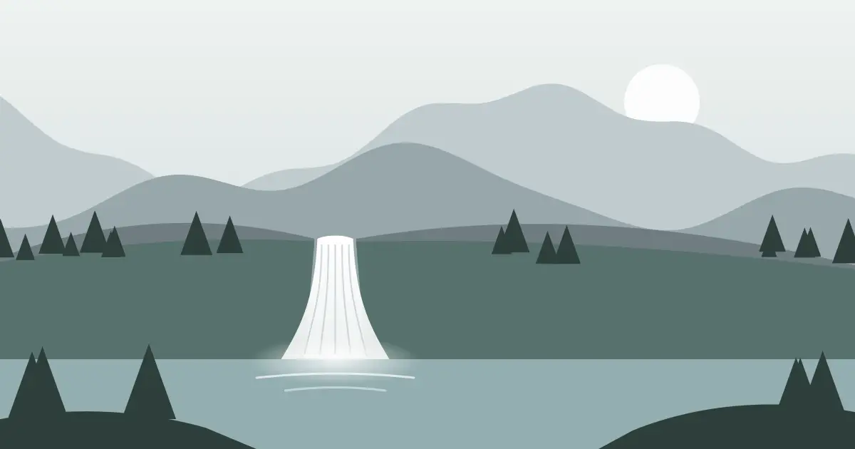 Illustrated featured image for Impasse Falls in Carbon County, Montana