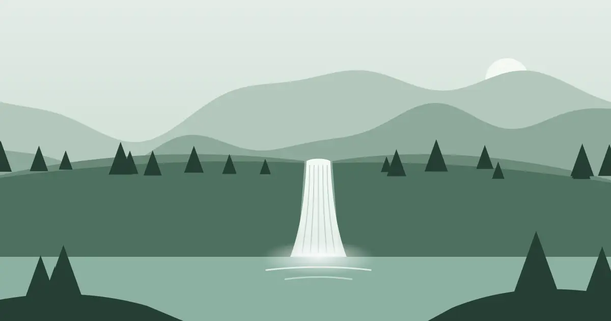 Illustrated featured image for Terrace Falls in Lake County, Montana