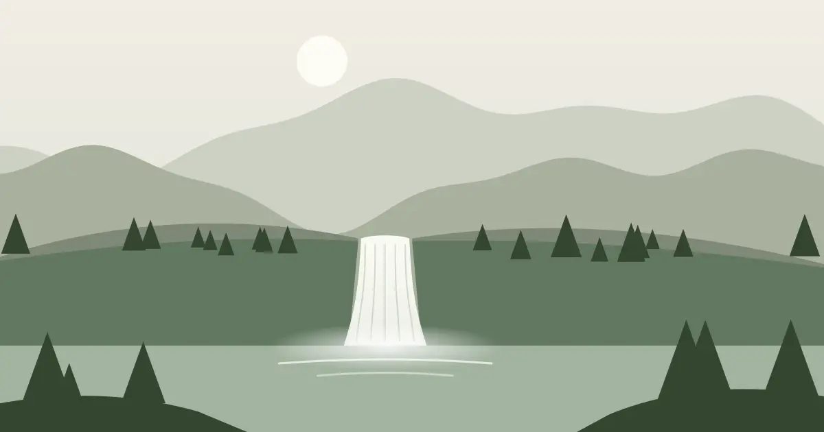 Illustrated featured image for Barrier Falls in Missoula County, Montana