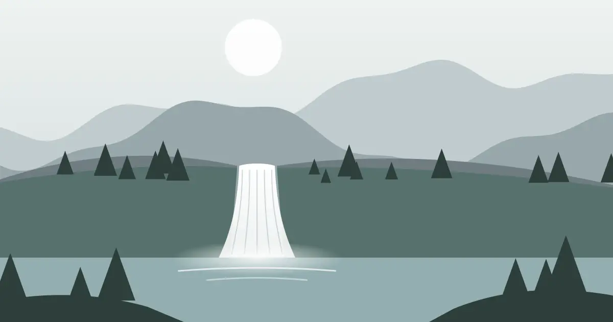 Illustrated featured image for Big Salmon Falls in Missoula County, Montana
