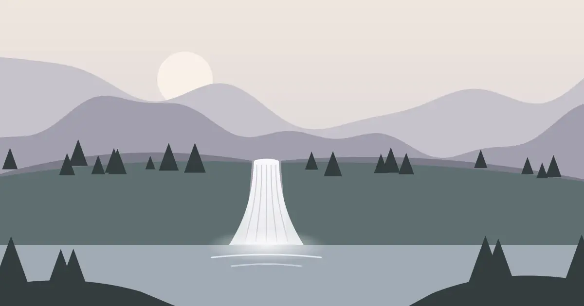 Illustrated featured image for Needle Falls in Flathead County, Montana