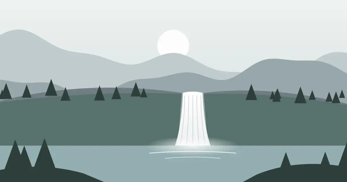 Illustrated featured image for Buffalo Falls in Cascade County, Montana