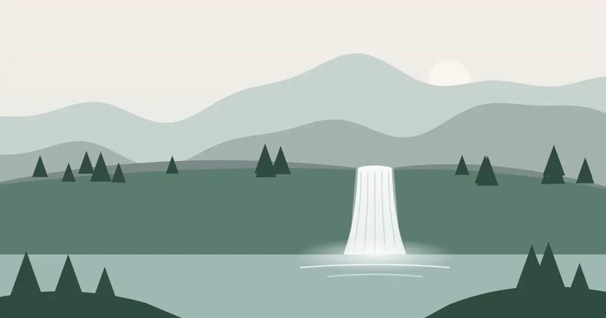 Illustrated featured image for Marshall Falls in Lander County, Nevada