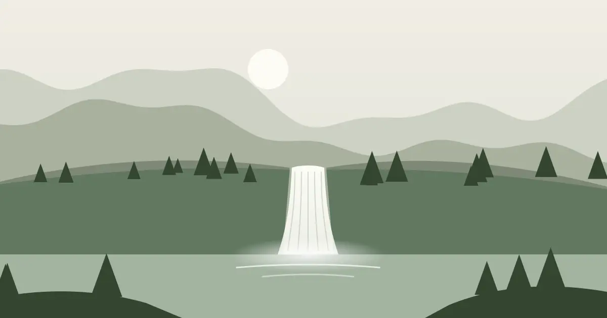 Illustrated featured image for Ellingwood Falls in Coos County, New Hampshire