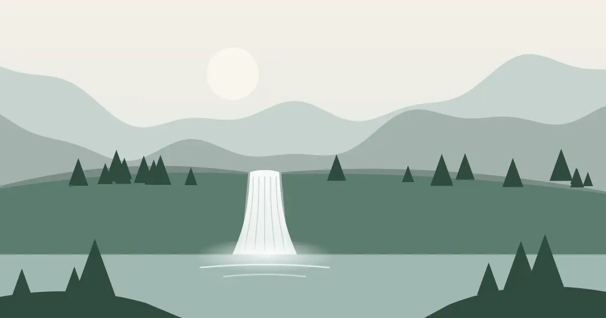 Illustrated featured image for Moose Falls in Coos County, New Hampshire