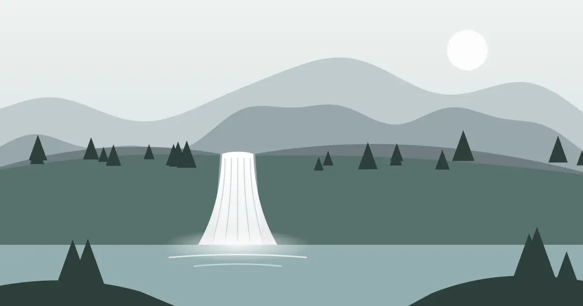 Illustrated featured image for Foul Rift Falls in Warren County, New Jersey