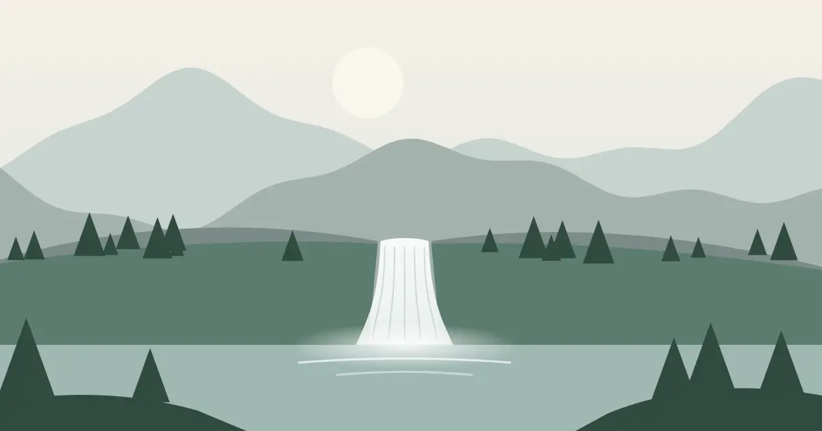 Illustrated featured image for Big Falls in McKinley County, New Mexico