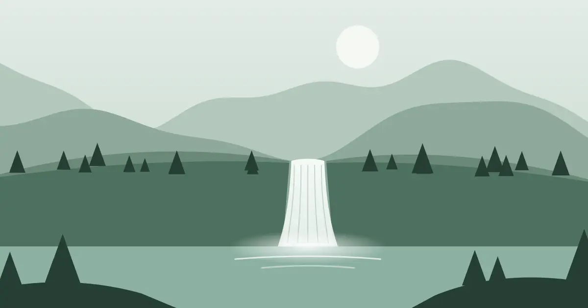 Illustrated featured image for Garcia Falls in Socorro County, New Mexico
