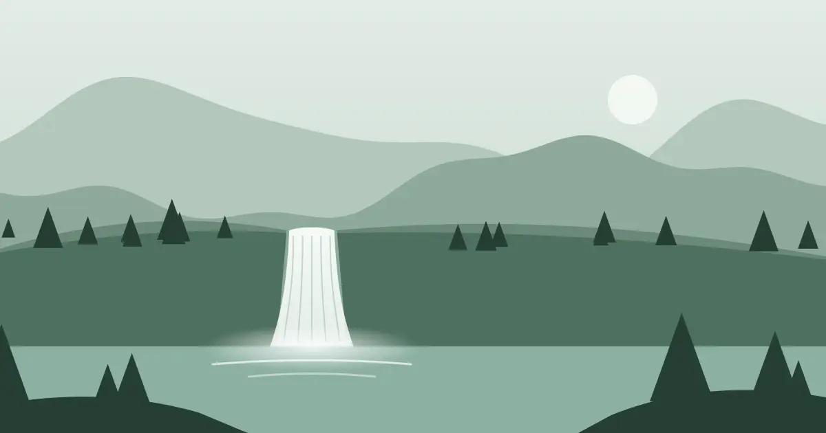 Illustrated featured image for Lyons Falls in Lewis County, New York
