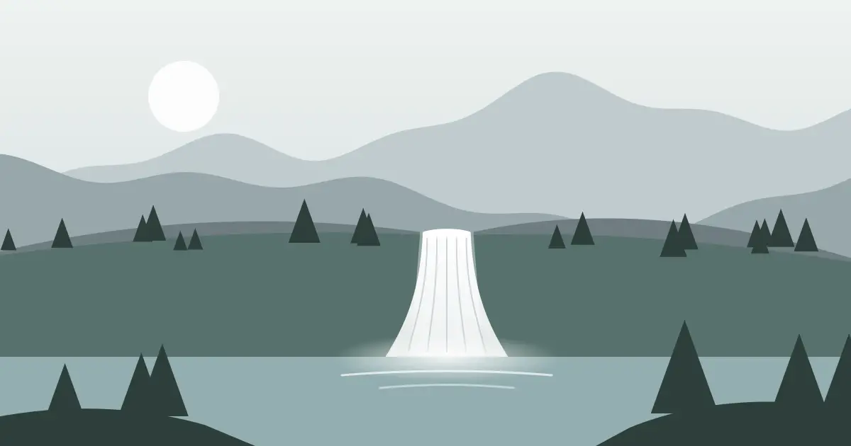 Illustrated featured image for Pleasant Creek Falls in Jefferson County, New York