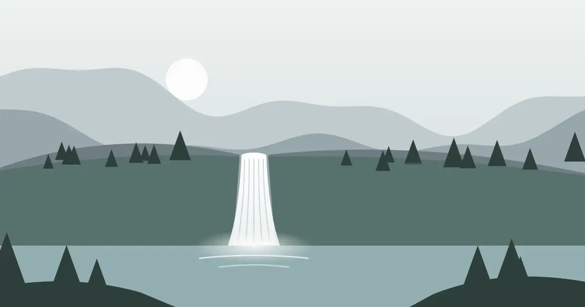 Illustrated featured image for Emeryville Falls in St. Lawrence County, New York