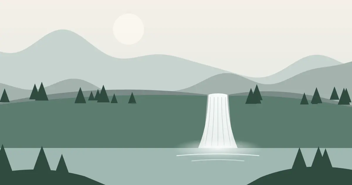 Illustrated featured image for Fullerville Falls in St. Lawrence County, New York