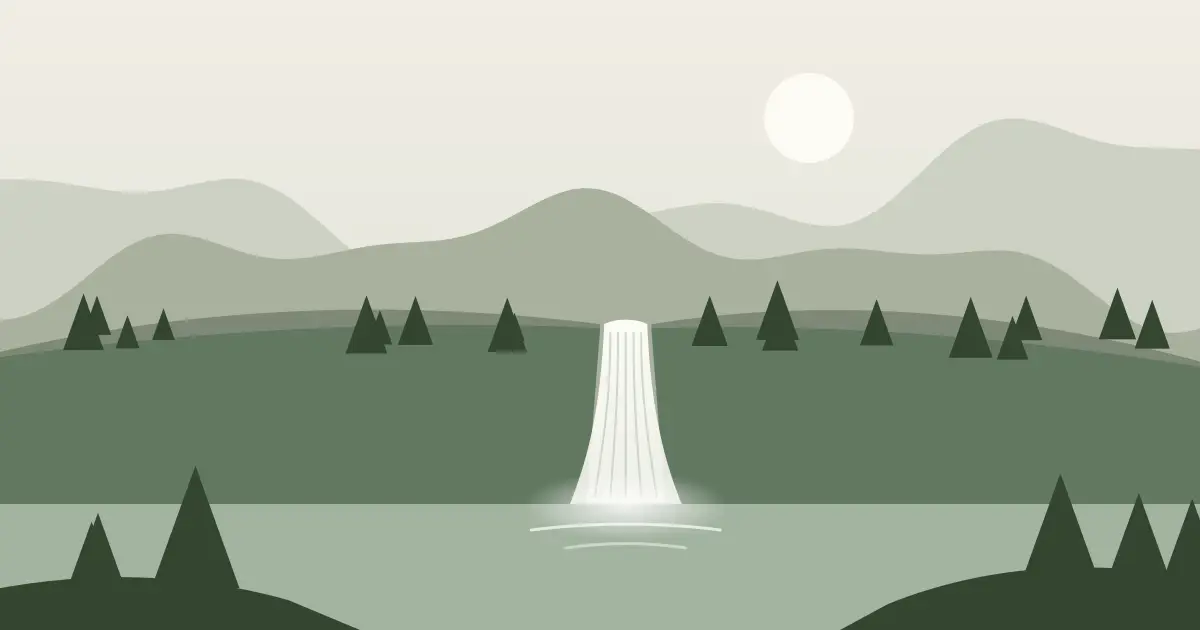 Illustrated featured image for Buttermilk Falls in Orange County, New York