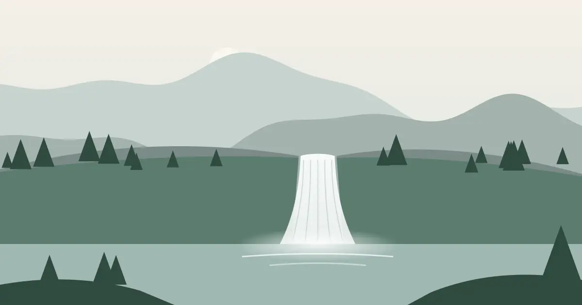 Illustrated featured image for Shingle Mill Falls in Lewis County, New York