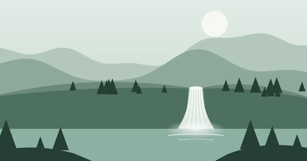 Illustrated featured image for Singing Waters Falls in Lewis County, New York