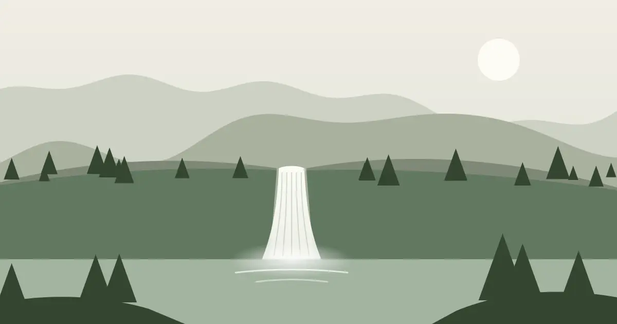 Illustrated featured image for Lower Falls in Monroe County, New York