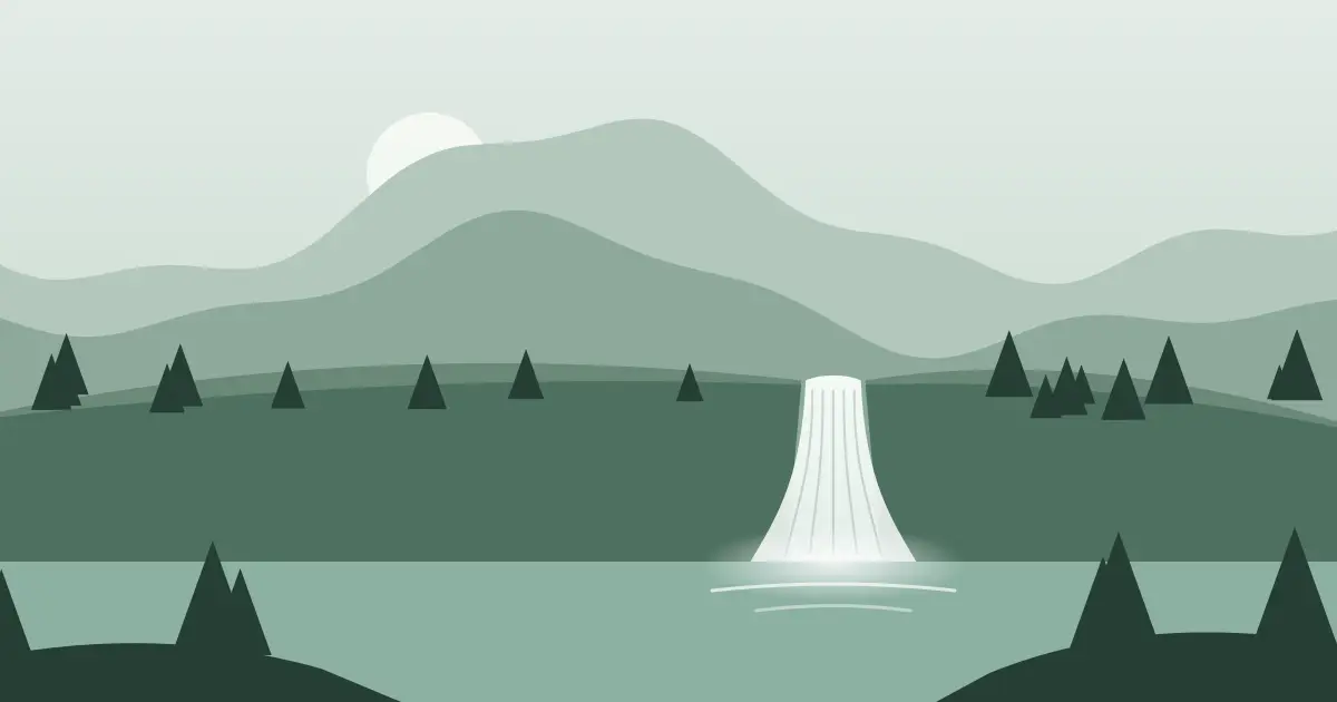 Illustrated featured image for Middle Falls in Monroe County, New York