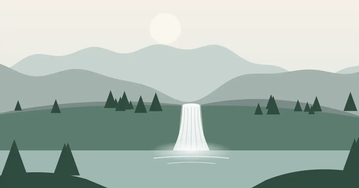 Illustrated featured image for Bog River Falls in St. Lawrence County, New York