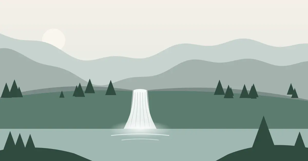 Illustrated featured image for Cascade Falls in Wyoming County, New York