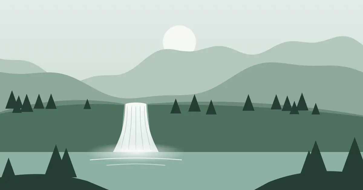 Illustrated featured image for Little Falls in Wilkes County, North Carolina