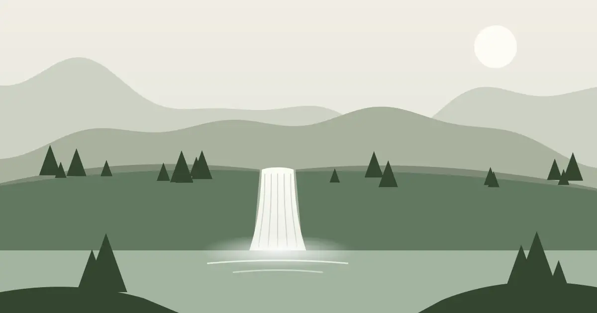Illustrated featured image for Marjorie Falls in Jackson County, Oregon