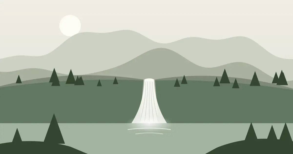 Illustrated featured image for Gnat Creek Falls in Clatsop County, Oregon