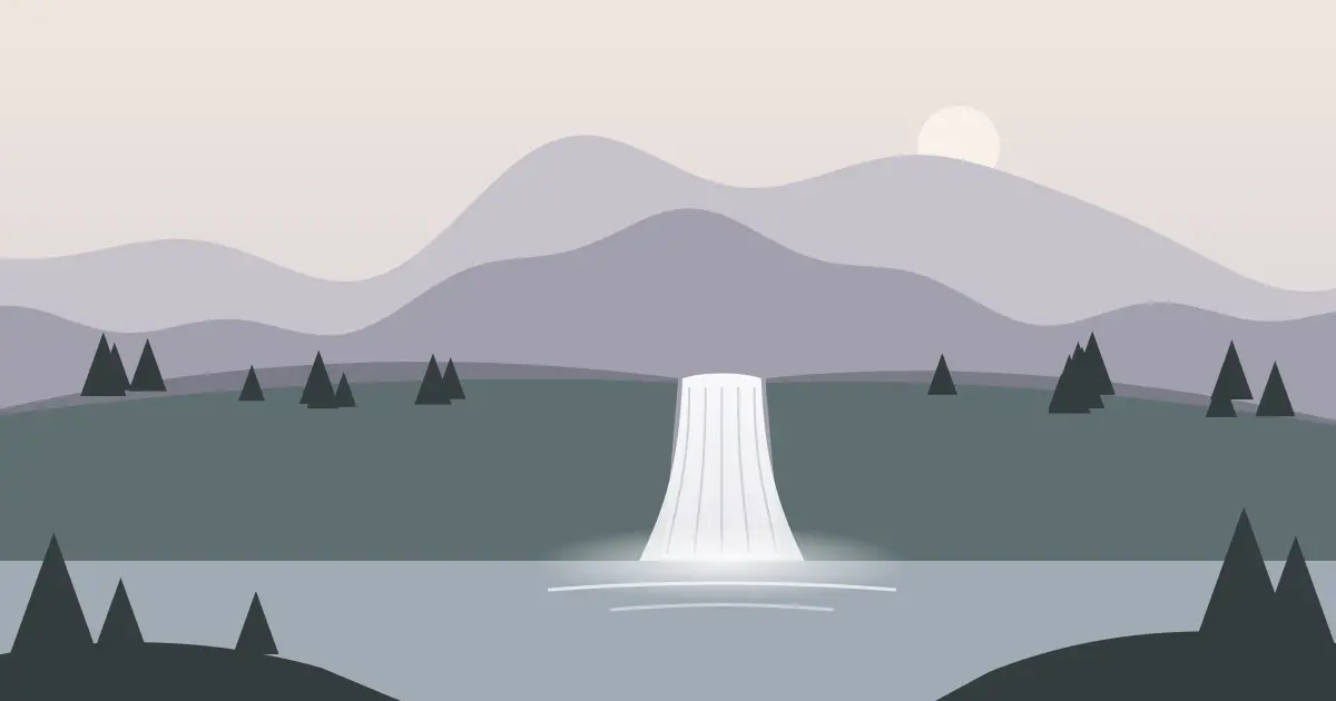 Illustrated featured image for Lookingglass Falls in Union County, Oregon