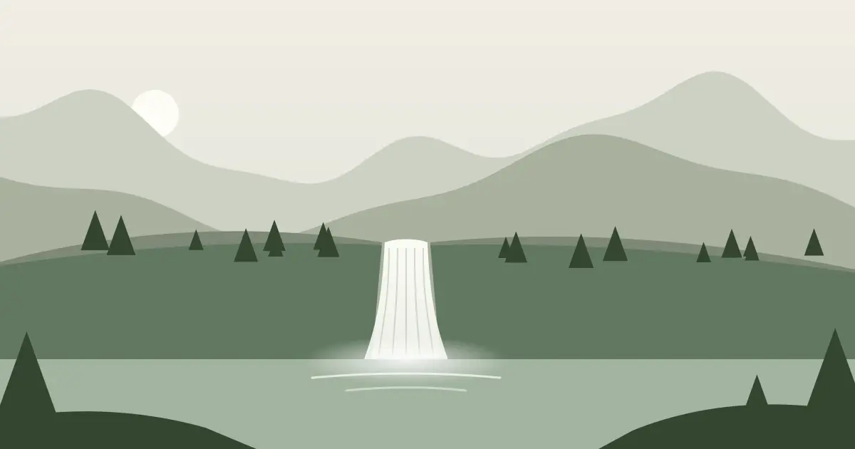 Illustrated featured image for Glutton Falls in Morrow County, Oregon