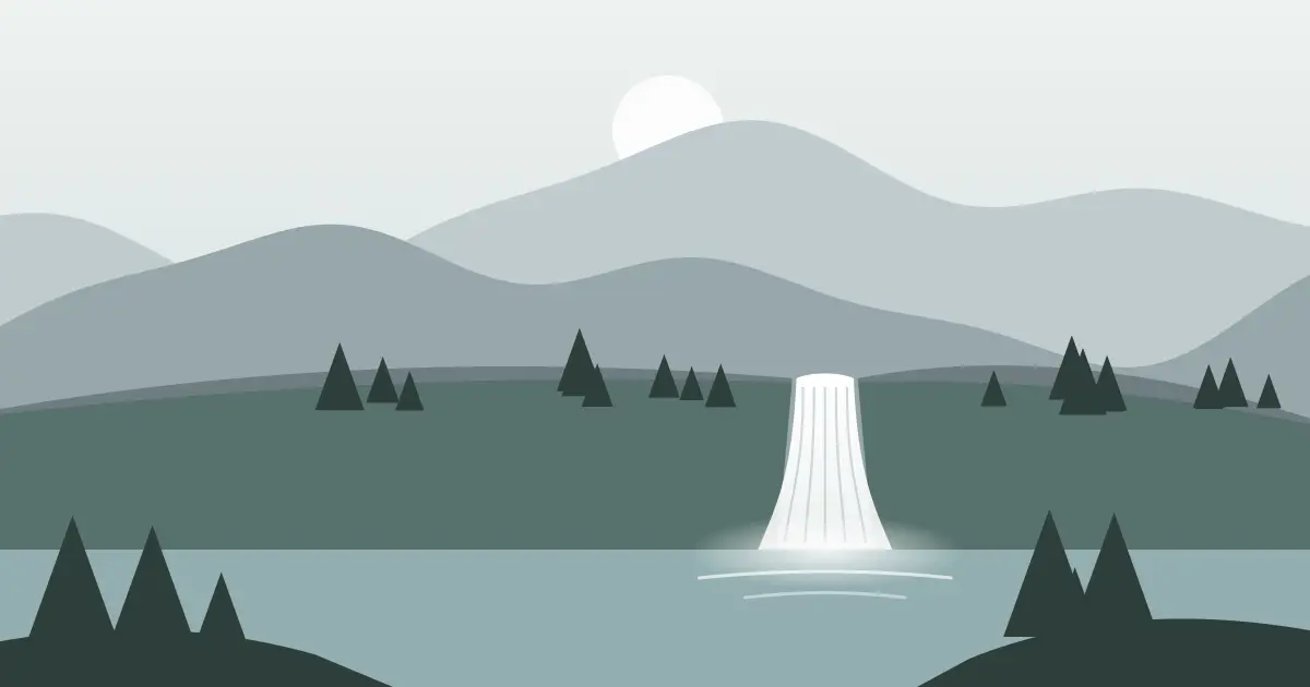 Illustrated featured image for Thompson Falls in Morrow County, Oregon