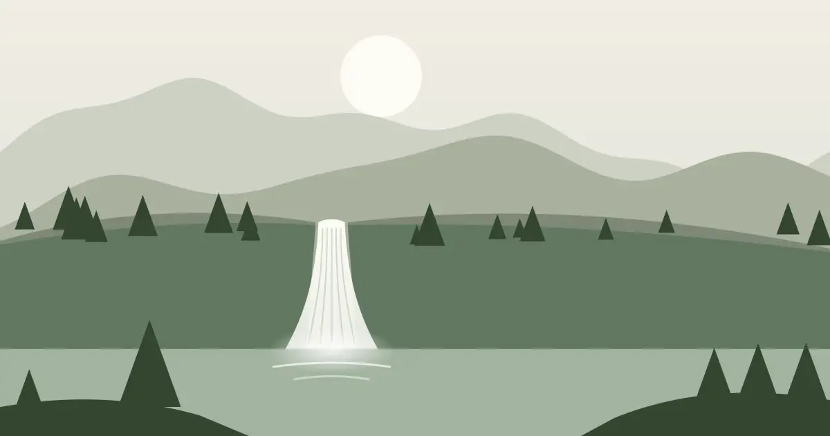 Illustrated featured image for McNabb Falls in Linn County, Oregon