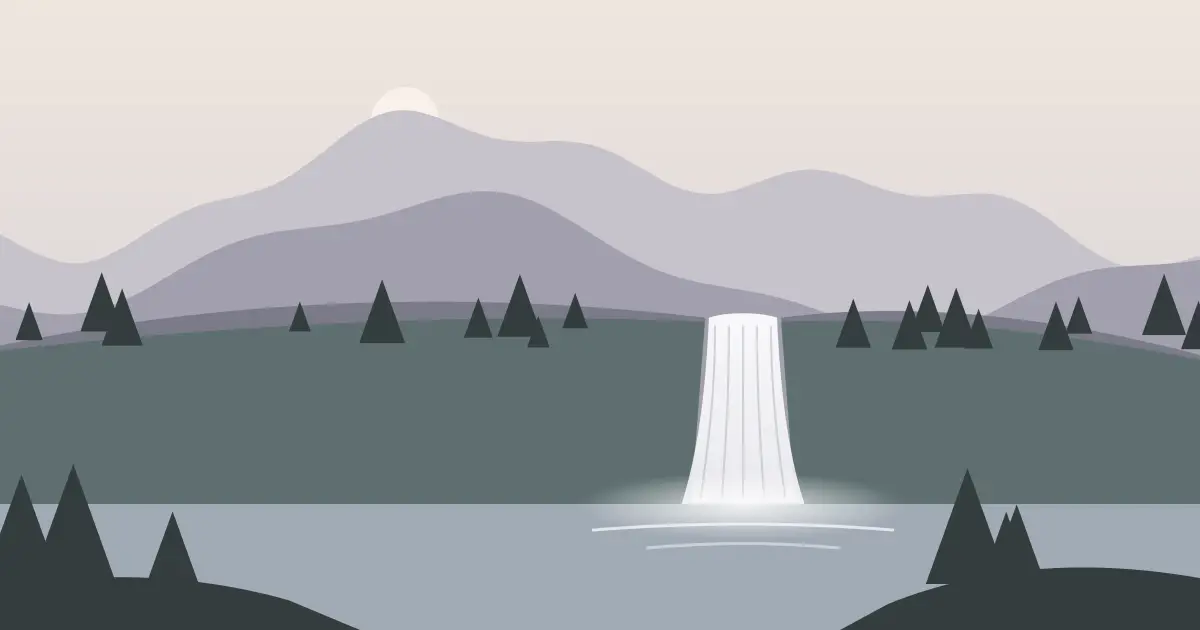 Illustrated featured image for Tumwater Falls in Gilliam County, Oregon