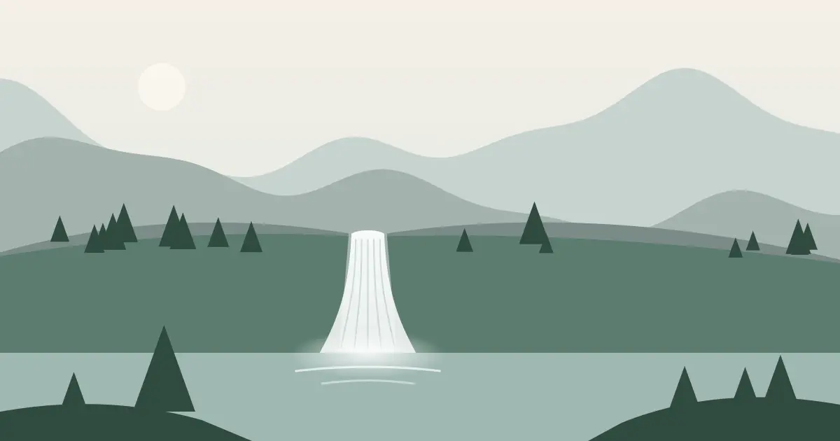 Illustrated featured image for Groundhog Falls in Malheur County, Oregon